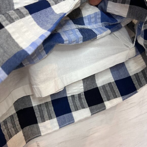 1901 Skirt Womens Size XS Blue Plaid A Line Preppy Academia Lined Knee Length - Picture 10 of 14